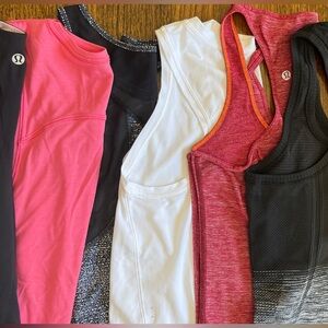 🍋LIKE NEW Lululemon 6Pc Assortment Tank tops Size 4